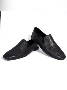 Frye Black Leather Women's Slip-On Loafers